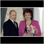 An Honorable Award. V.Putin and T.Sinyavskaya in the Kremlin